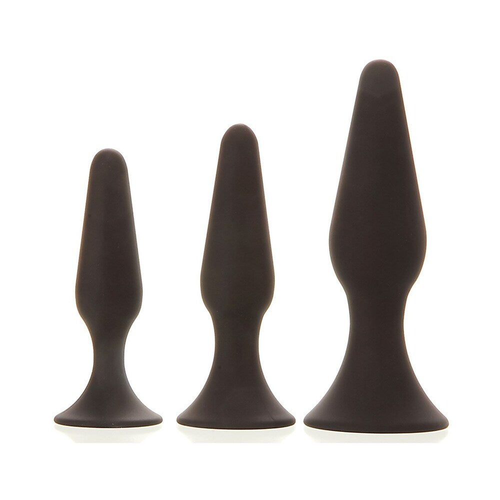 Adam & Eve Booty Boot Camp Anal Plug Training Kit – Black – 3 Sizes
