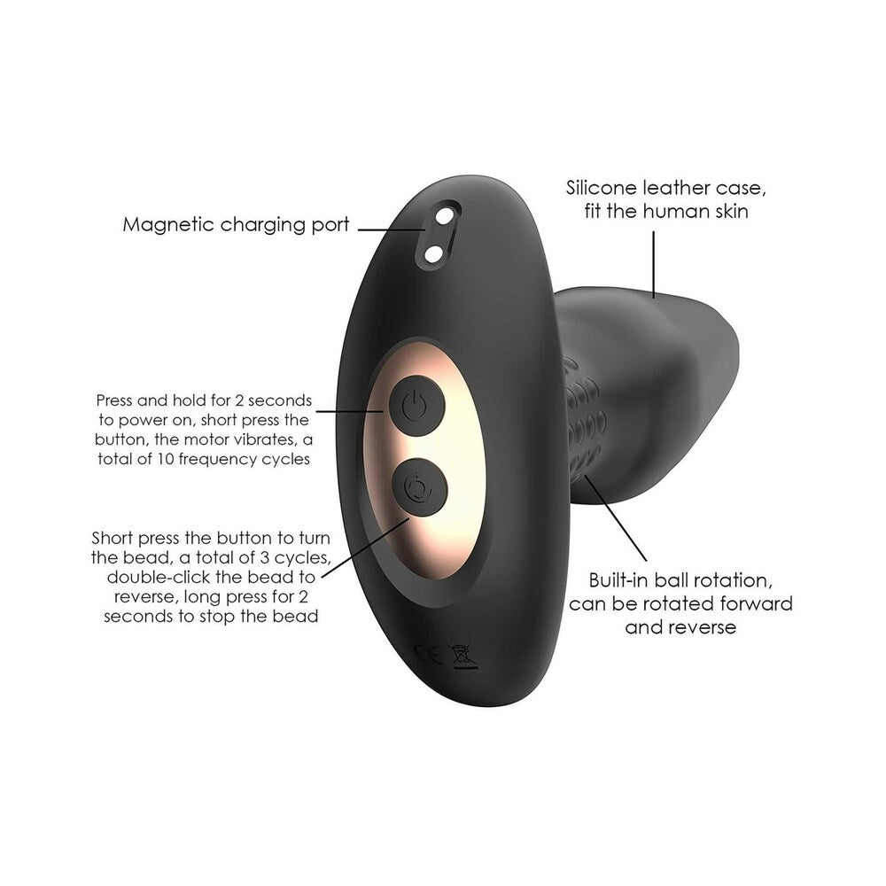 Adam & Eve Carl Jr. Vibrating & Rimming Plug – Black