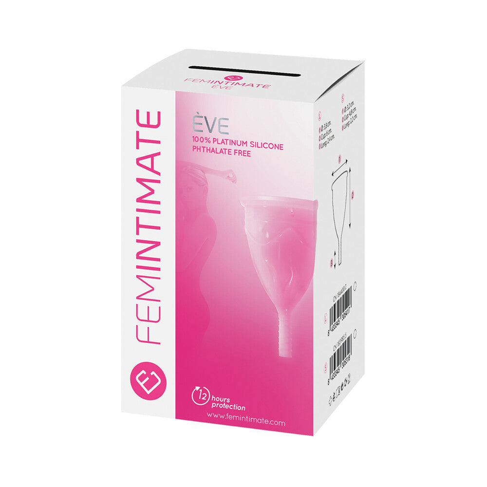 FEMINTIMATE Eve Menstrual Cup Size S – Light Pink, 12-Hour Use