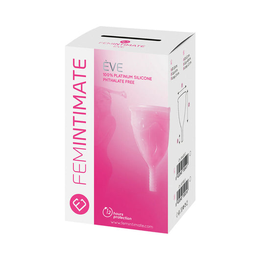 FEMINTIMATE Eve Menstrual Cup Size S – Light Pink, 12-Hour Use