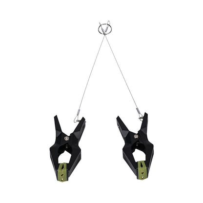 Doc Johnson Fort Troff Hardwire Hangers – Nipple Clamps with Extra-Wide Silicone Pads – Black