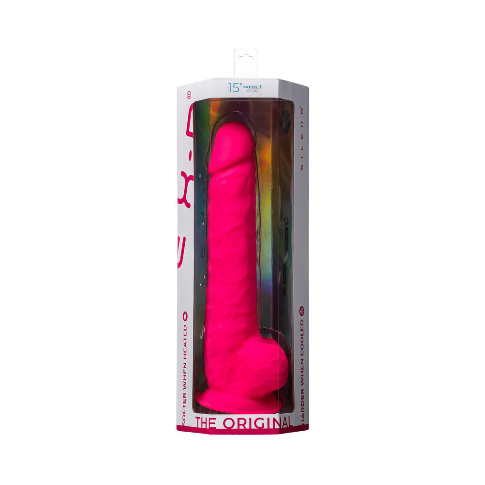 SILEX-D The Original Model 1 Dildo – 15 in. Dual-Density with Suction Cup – Pink