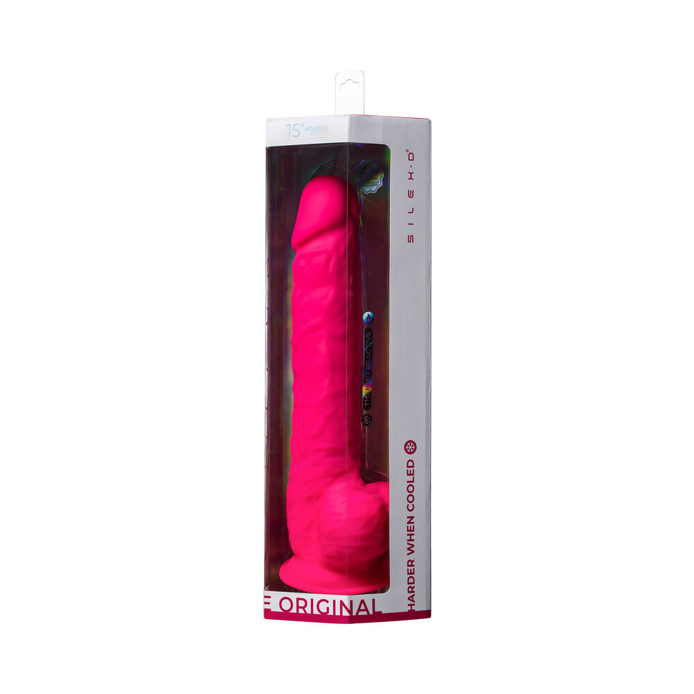 SILEX-D The Original Model 1 Dildo – 15 in. Dual-Density with Suction Cup – Pink