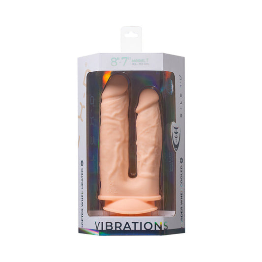 Doc Johnson SILEX-D Double Penetration Vibrating Dildo with Remote - Vanilla