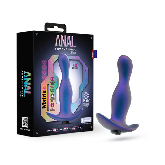 Blush Matrix Odyssey Prostate Stimulator with 10 Vibration Functions – Space Age Blue
