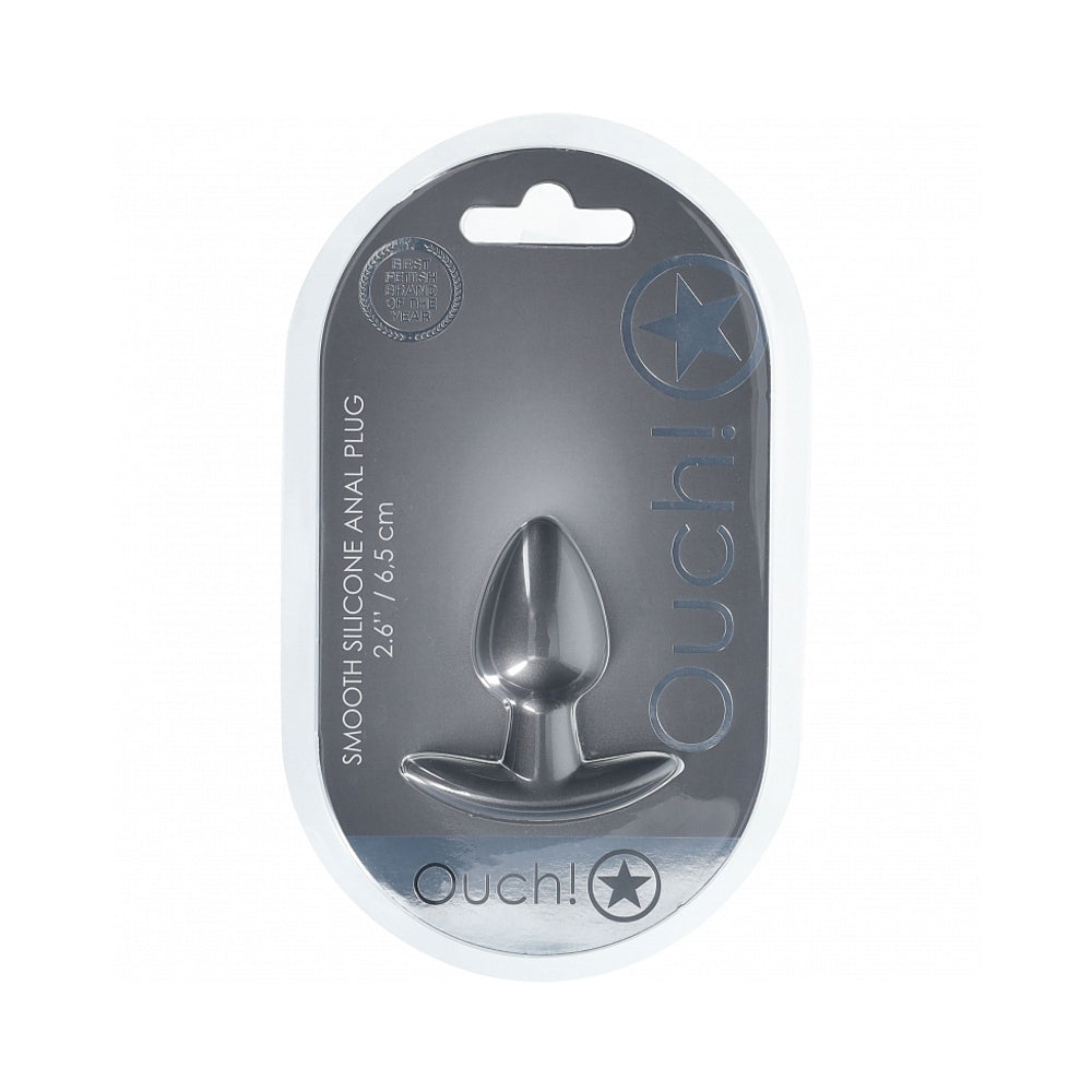 Ouch! Small Anal Plug – Silicone, Waterproof, Gun Metal
