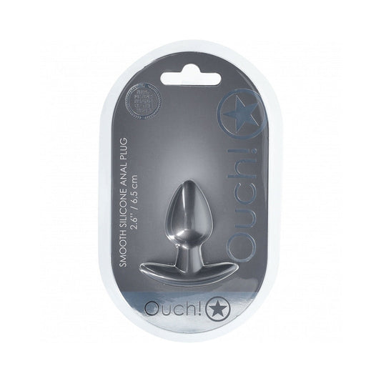 Ouch! Small Anal Plug – Silicone, Waterproof, Gun Metal