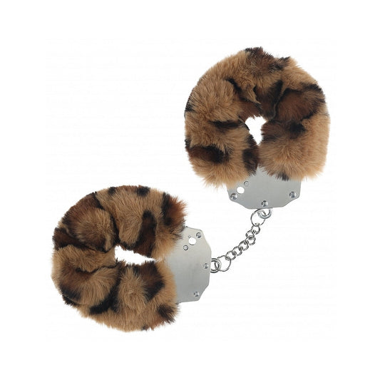 Ouch! Heavy-Duty Fluffy Handcuffs - Leopard Print
