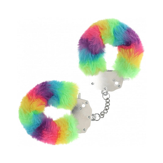 Ouch! Heavy-Duty Fluffy Handcuffs – Multicolor, Secure Locking Mechanism