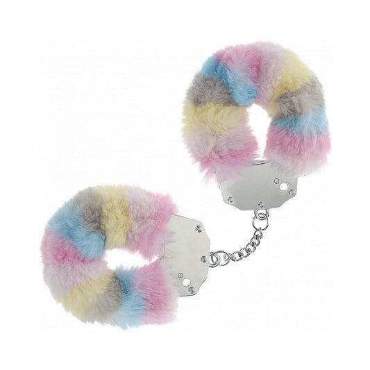 Ouch! Heavy-Duty Fluffy Handcuffs – Multicolor, Secure Locking Mechanism