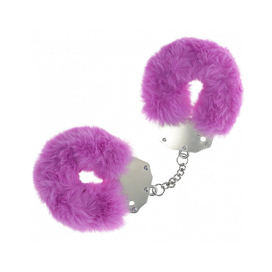 Ouch! Heavy-Duty Fluffy Handcuffs – Purple – Secure Locking Mechanism