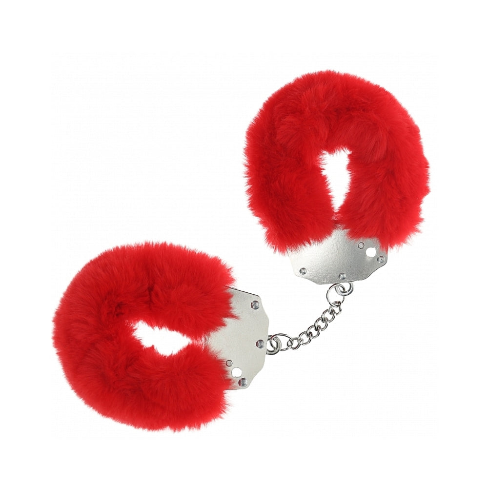 Ouch! Heavy-Duty Fluffy Handcuffs – Red
