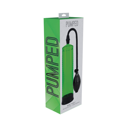 Pumped Basic Pump 1 Water Resistant Vacuum Erection Device - Green