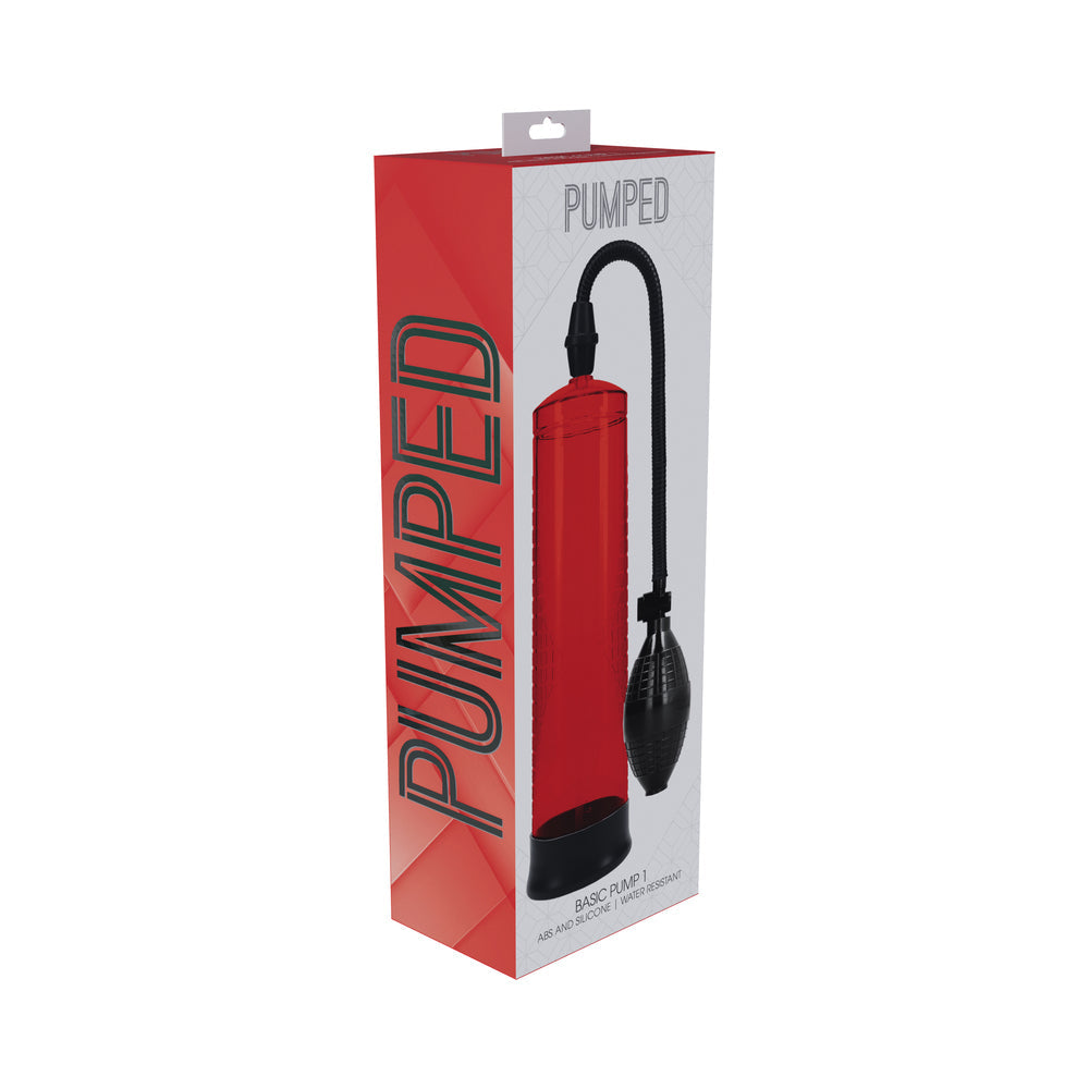 Pumped Basic Pump 1 Vacuum Erection Device - Water Resistant, Red