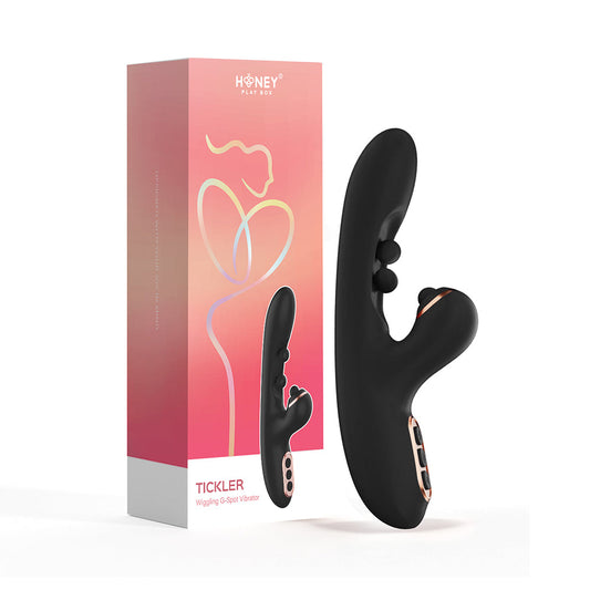 Honey Play Box TICKLER Wiggling G-Spot Vibrator & Tapping Clitoral Stimulator – Black