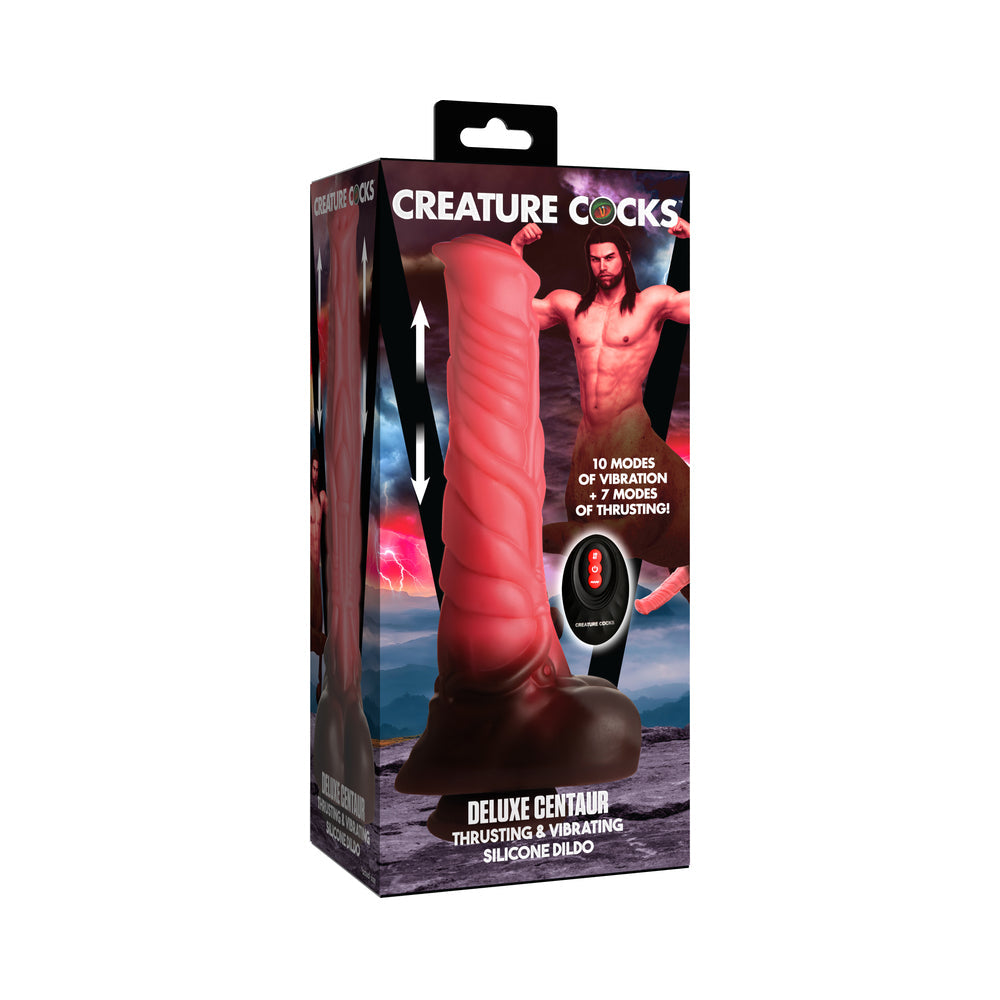 Creature Cocks Centaur Thrusting & Vibrating Silicone Dildo – Multi-Color