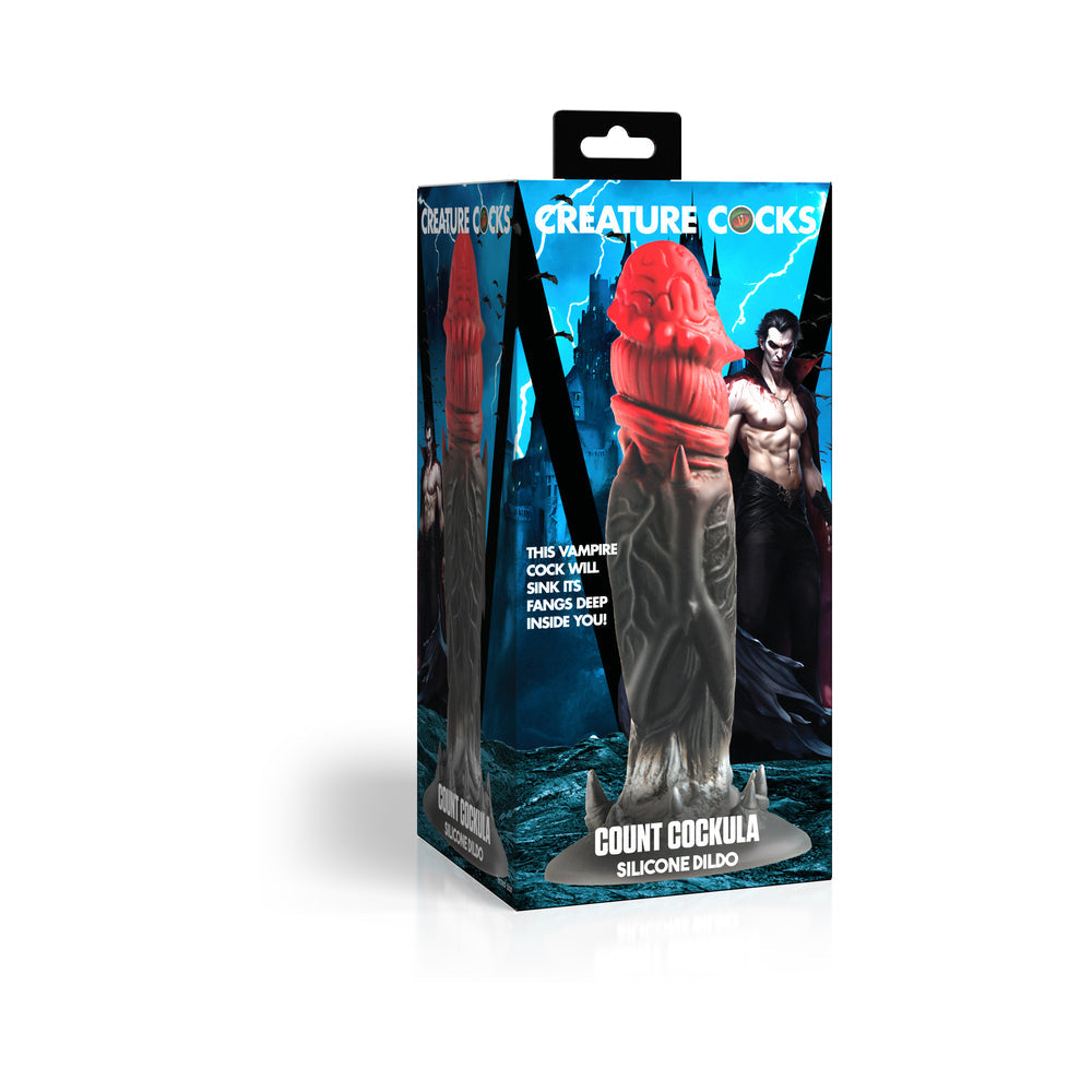 Creature Cocks Count Cockula Silicone Dildo with Suction Base – Multi-Color