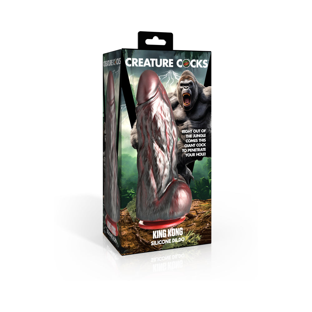 Creature Cocks King Kong Silicone Dildo – Multi-Color – Realistic Design with Suction Cup Base