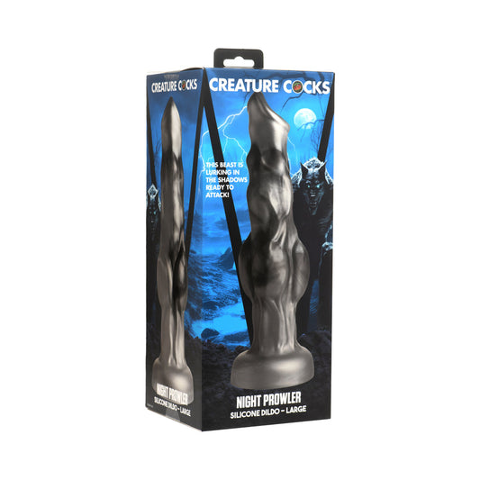 Creature Cocks Night Prowler Silicone Dildo – Iridescent Gray