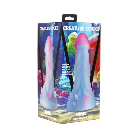 Creature Cocks Nomura Jellyfish Silicone Dildo – Pale Blue and Pink with Suction Cup Base