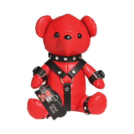 Master Series Gimp Bear Red – Kinky Teddy Bear with Vegan Leather Outfit