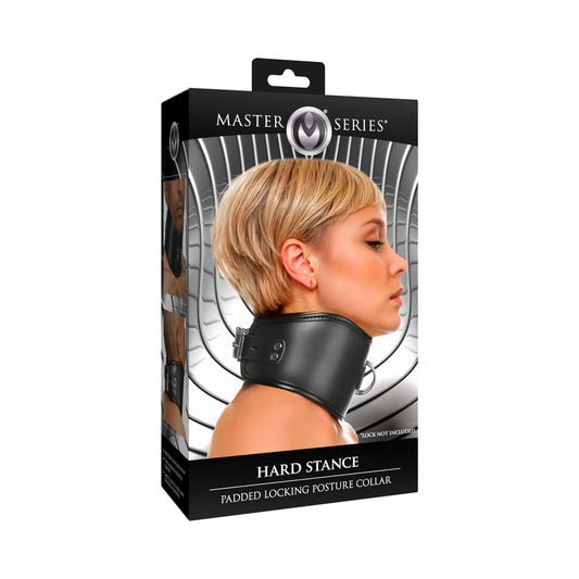 Master Series Hard Stance Padded Locking Posture Collar – Black