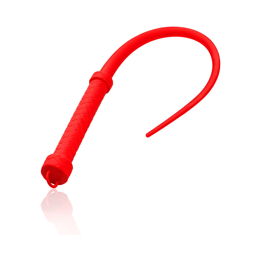 Master Series Viper Tail Silicone Whip – Red – 24 Inches with Stiff Handle