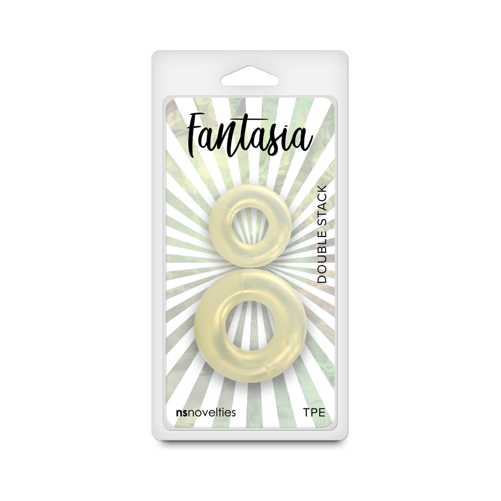 Fantasia Double Stack Amber - TPE Double Stimulation Toy - Gold