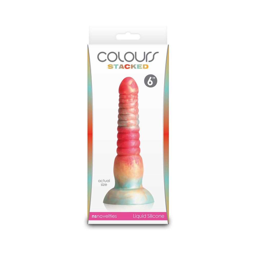 Colours Stacked 6 in. Dildo – Red/Gold – 6 inch