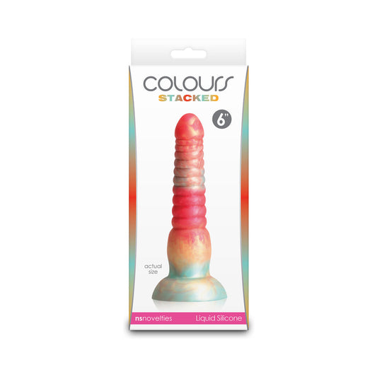 Colours Stacked 6 in. Dildo – Red/Gold – 6 inch
