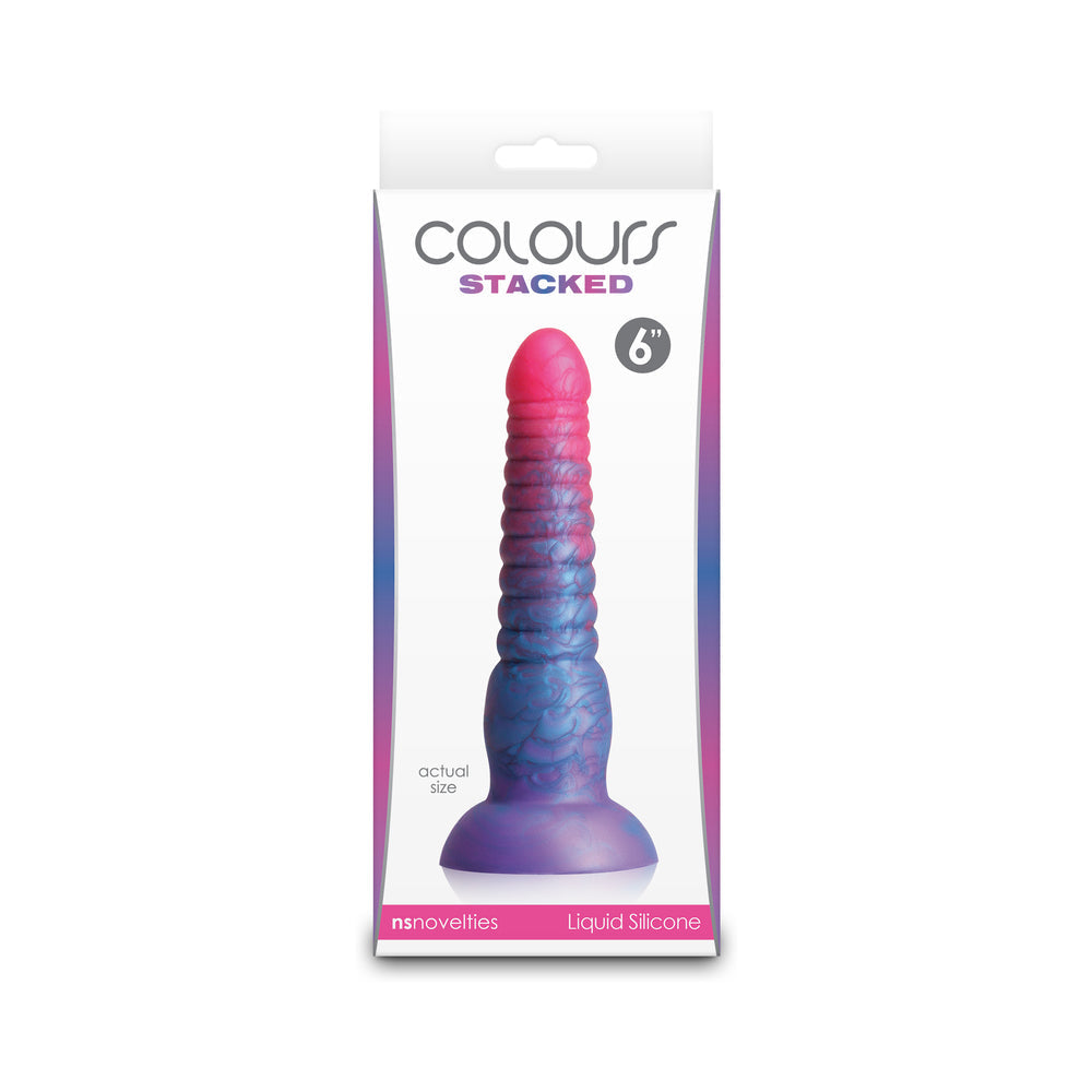 NS Novelties Stacked by Colours 6 in. Dildo – Multi-Color