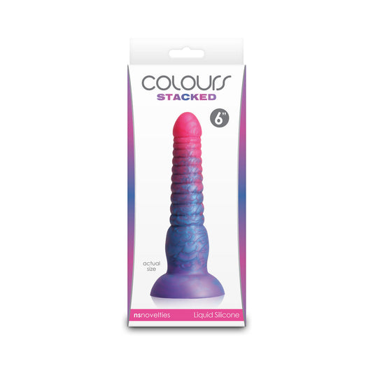 NS Novelties Stacked by Colours 6 in. Dildo – Multi-Color