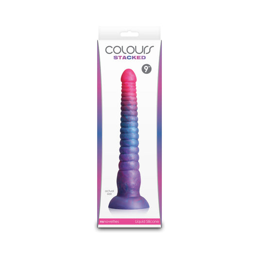 NS Novelties Colours Stacked 9 in. Dildo – Multi-Color