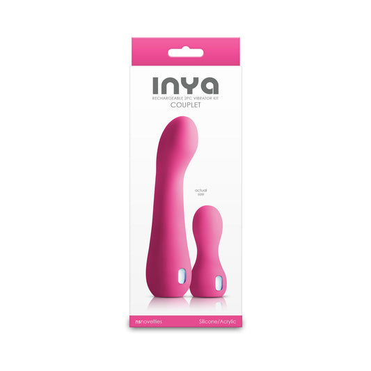 INYA Couplet Rechargeable Vibrator Kit – G-Spot Stimulation – Pink