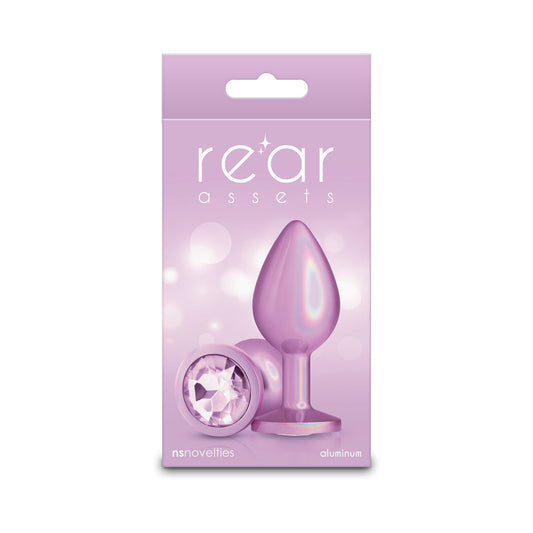 NS Novelties Rear Assets Metal Plug – Iridescent Pink – Medium Size