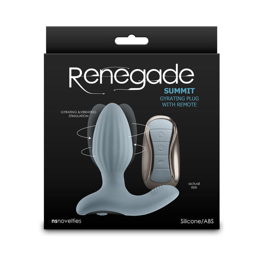 Renegade Summit Rechargeable Gyrating Plug with Remote - Gray