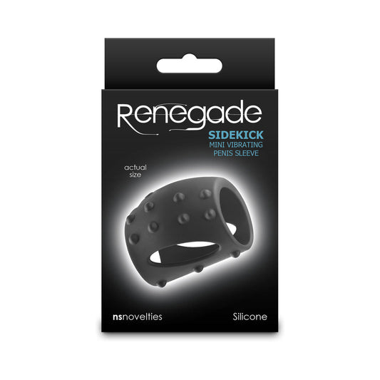 Renegade Sidekick Rechargeable Mini Vibrating Penis Sleeve - Black