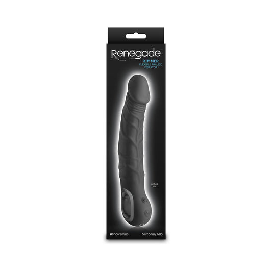 Renegade Rimmer Rechargeable Flexible Phallic Vibrator – Black