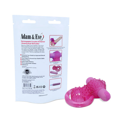 Adam & Eve Rechargeable Couples Enhancer Ring – Hot Pink
