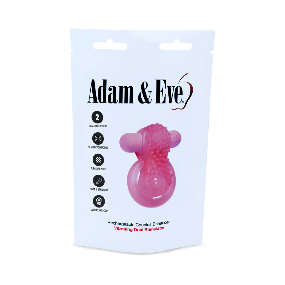 Adam & Eve Rechargeable Couples Enhancer Ring – Hot Pink
