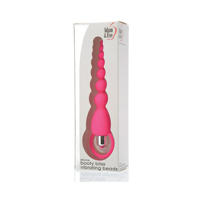 Adam & Eve Booty Bliss Vibrating Beads – Hot Pink – Anal Beads with Vibrating Bullet