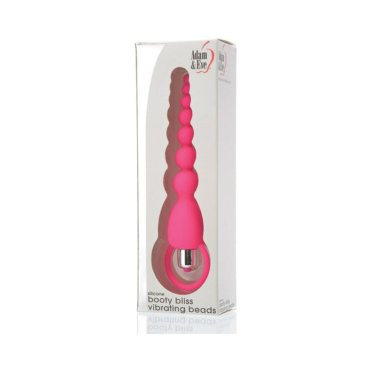 Adam & Eve Booty Bliss Vibrating Beads – Hot Pink – Anal Beads with Vibrating Bullet