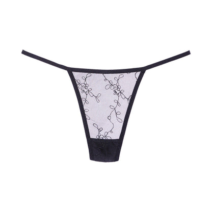 Allure Adore Cloud 69 Panty Thong with Lace Detailing – Black