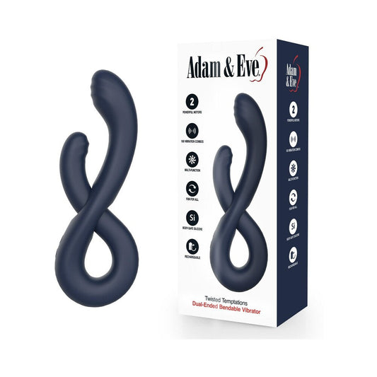 Adam & Eve Twisted Temptations Dual-Ended Bendable Vibrator – Black