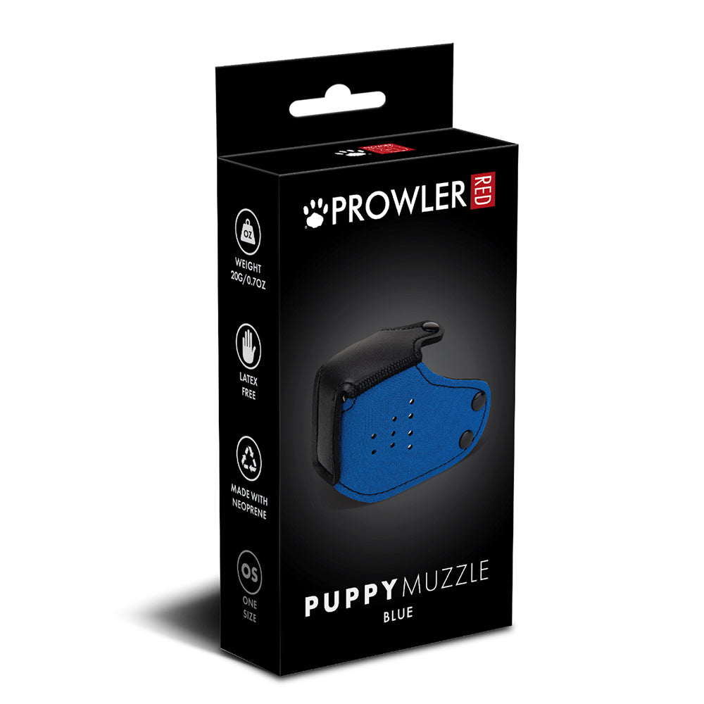 Prowler RED Puppy Muzzle – Blue Neoprene Design