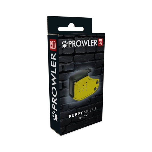 Prowler RED Puppy Muzzle – Yellow Neoprene Puppy Muzzle
