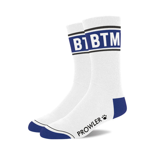 Prowler BTM Socks – Classic White with Blue Accents
