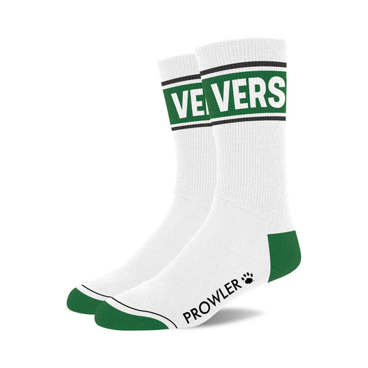Prowler Vers Socks - White Cotton Socks with Green Tips