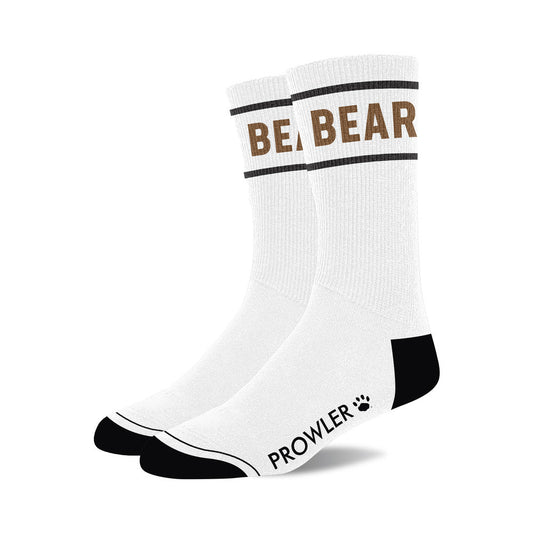 Prowler RED Bear Socks – Classic White Casual Socks with Bold Design