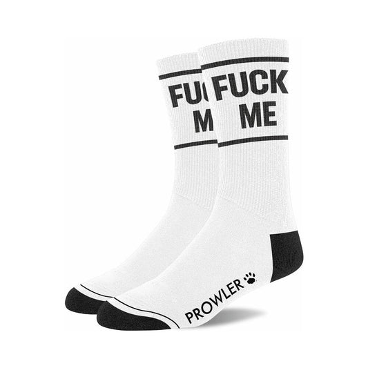 Prowler RED Fuck Me Socks – White Cotton Design